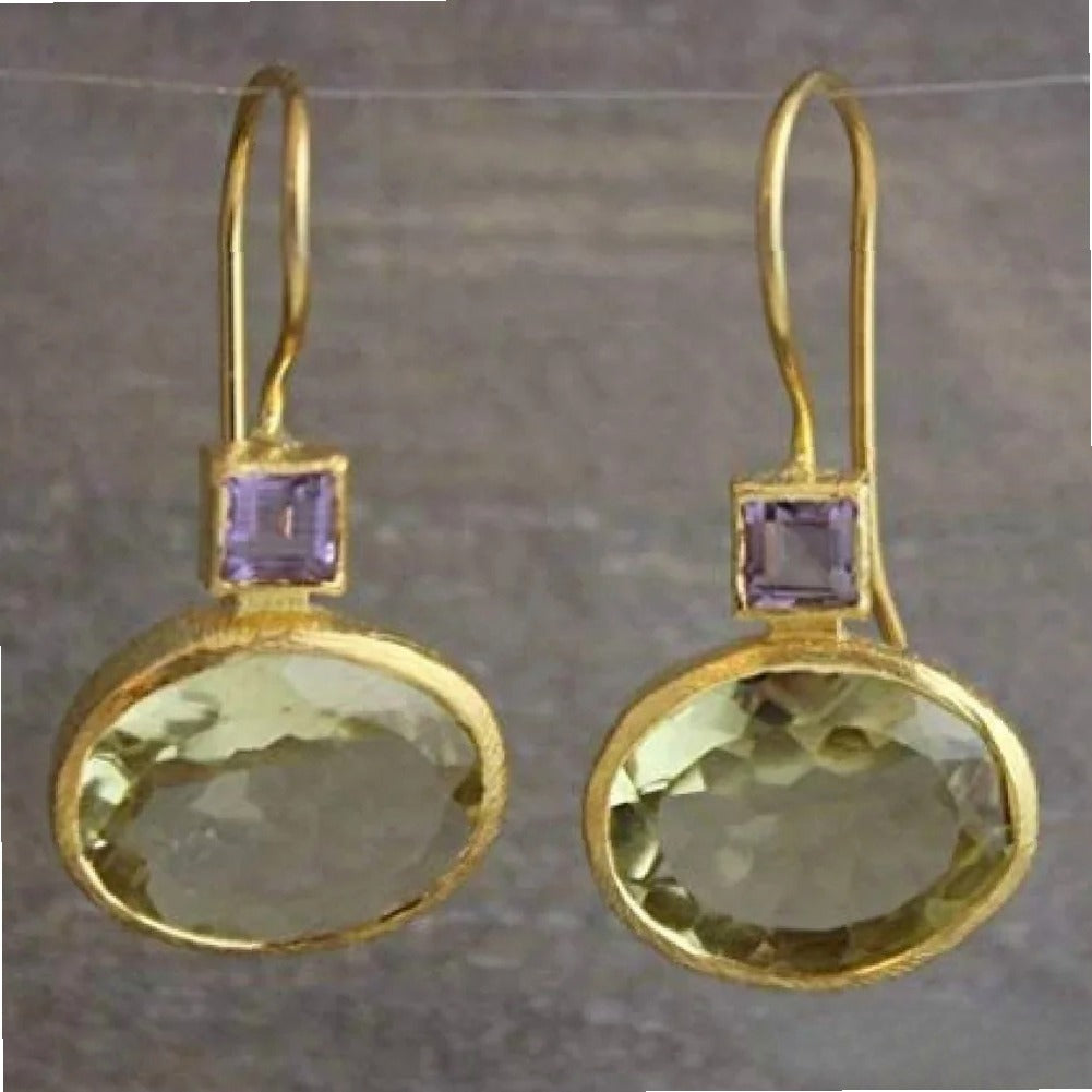 Retro Green Earrings